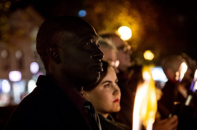 From the torchlight procession