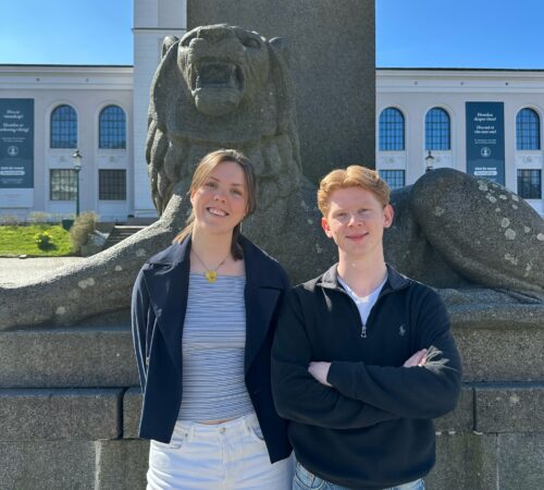 Nicholas Dris Haga og Frida Sagberg leder årets studentgruppe.