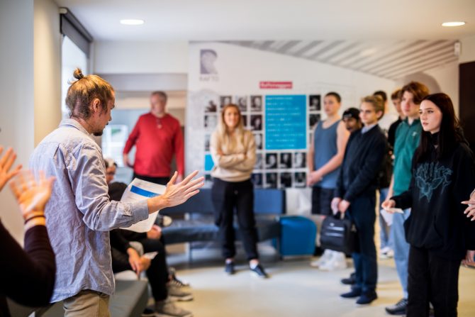 Students at the Rafto House learning about democracy and human rights.