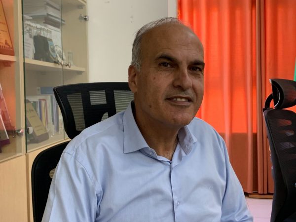 Khaled Quzmar, General Director of Defense - Children International Palestine (DCIP), in their office in Ramallah, Palestine. Photo: The Rafto Foundation.
